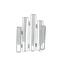 Silver Glass Tube Vase with Metal Stand 11" x 2" x 12"